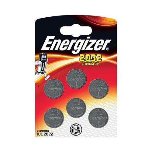 Energizer Lithium Battery CR2032 3V Ref E300303700 Pack 6 151719