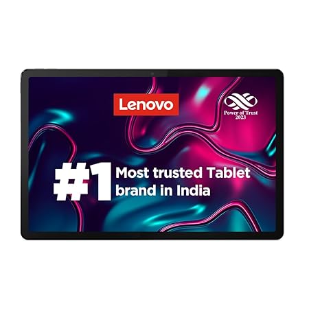 Lenovo Tab P12| 12.7 Inch| 8 GB, 128 GB Expandable| 3K Display| 10200 mAh Battery| JBL Quad Speakers with Dolby Atmos|Wi-Fi 6 Certified| Octa-Core Processor|13 MP Front Camera (Storm Grey, ZACH0070IN)