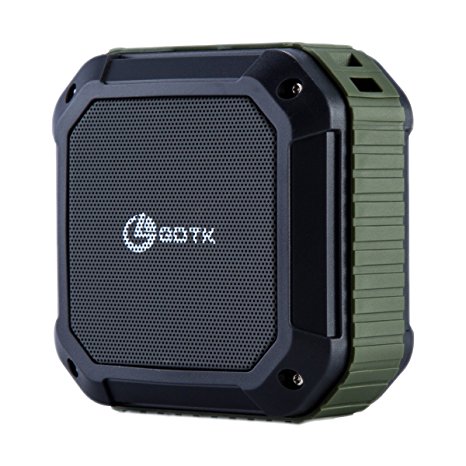 Bluetooth Speakers, GDTK Wireless Speakers V4.1 with 12 Hour Playtime for Outdoor / Shower / Camping / Hiking (Army Green)