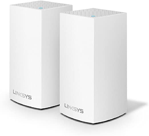 Linksys Velop Dual-Band AC1300 Whole Home WiFi Intelligent Mesh System (WHW0102-CA), 2-Pack
