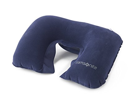 Samsonite Luggage Double Inflatable Neck Pillow, Navy, International Carry-on