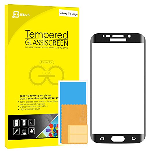 S6 Edge Screen Protector, JETech Premium Tempered Glass Screen Protector Film for Samsung Galaxy S6 Edge - 0857