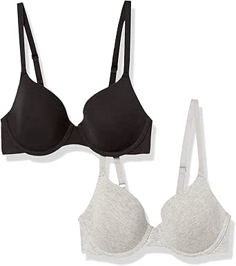 Amazon Essentials Women's Underwire T-Shirt Bra, Pack of 2