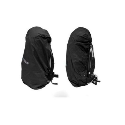 KLOUD City ® Black nylon backpack rain cover for hiking / camping / traveling (Size: L)