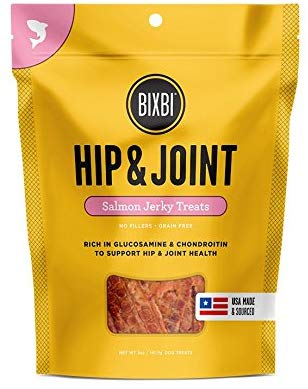 BIXBI All-Natural Dog Jerky Treats - Skin, Immune and Joint Support - Salmon, Beef and Chicken