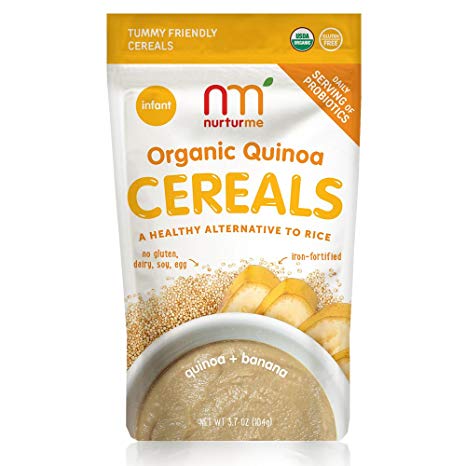 NurturMe Organic Infant Cereals, Quinoa   Banana, 3.7 Ounce