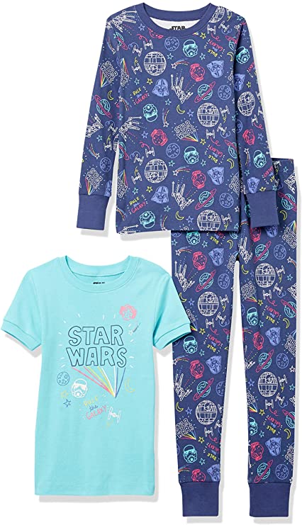 Spotted Zebra Disney | Marvel | Star Wars | Frozen | Princess Girls and Toddlers' Snug-Fit Cotton Pajama Sleepwear Sets