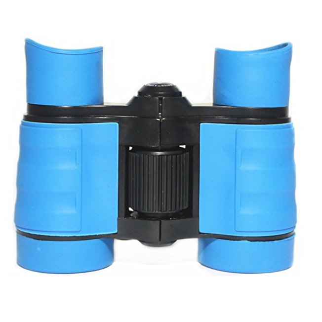 VanFn Toy Binoculars, Rubber 4x30mm Adjustable Mini Lightweight Binoculars for Kids, Compact Binoculars For Childrens Outdoor Camping, Telescope Toys, Children Educational Gifts, Colors Optional