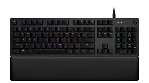 Logitech G513 RGB Backlit Mechanical Gaming Keyboard with GX Blue Clicky Key Switches (Carbon) (Certified Refurbished)