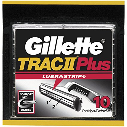 Gillette Trac II with Lubrastrip Men's Razor Blade Refills, 10 Count (Pack of 2)