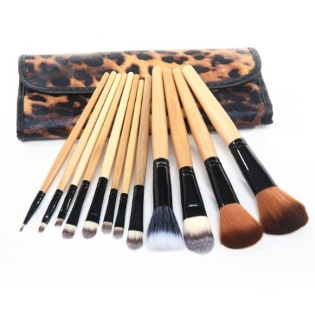 BESTOPE 12pcs Pro Foundation Makeup Cosmetic Kabuki Brushes Blending Face Eye Brushes Kit Sets