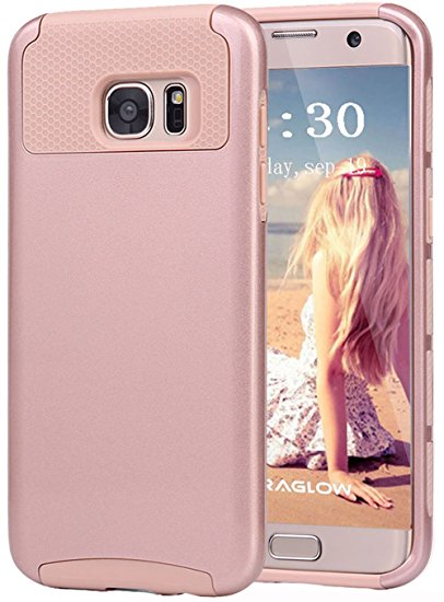 Galaxy S7 Edge Case, Eraglow Slim Fit Premium Dual Layer Protective Case with Shock Absorbing TPU Inner Layer for Samsung Galaxy S7 Edge (rose gold)