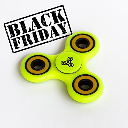 BLACK FRIDAY SALE 80% - Anti-Stress Spinner | Relieves from stress and bad habits! Relax, Focus, Relieve - with innovative, upgraded 2017 fidget spinner. Yellow Fluorescent Color
