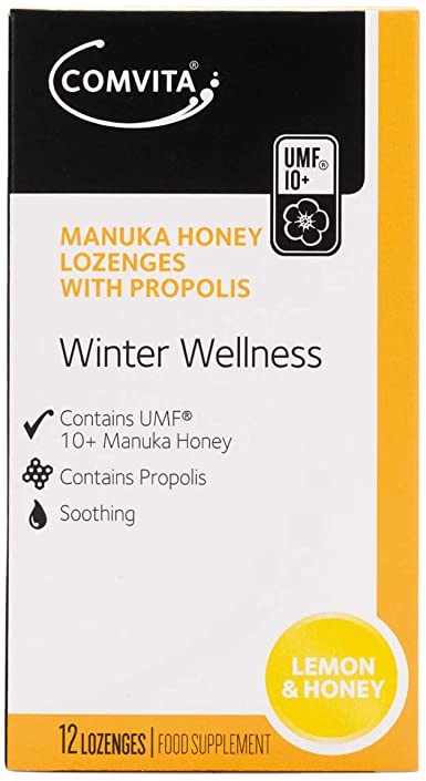 Comvita Manuka Honey/ Propolis Lemon and Honey Lozenges Pack of 12