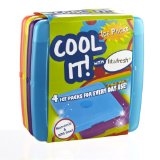 Fit and Fresh Cool Coolers Slim Lunch Ice Packs Multicolored - Set of 4