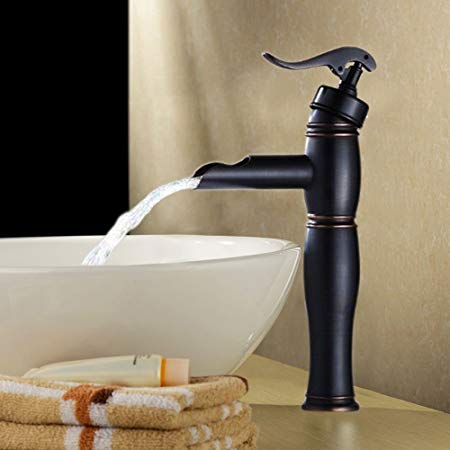 12" Oil Rubbed Bronze Sink Bathroom One Hole Faucet Lavatory Mixer Tap