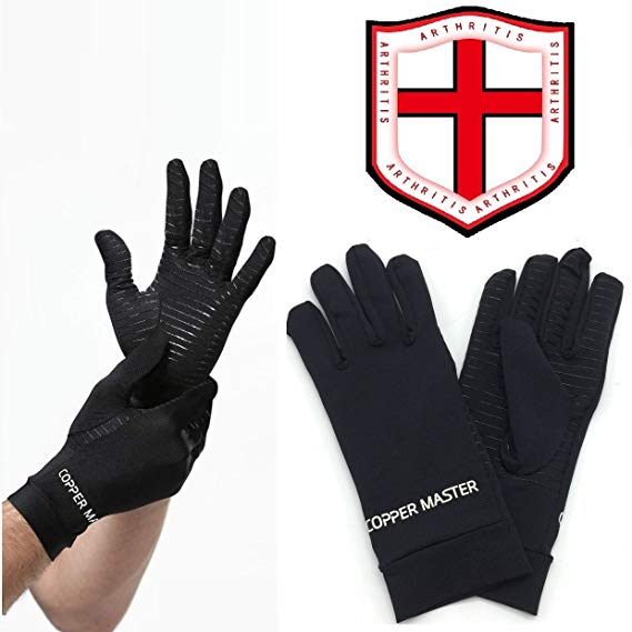 HIGHCAMP Arthritis Gloves Women- Copper Gloves Men- Compression Gloves Recovery & Relieve for Arthritis, RSI, Carpal Tunnel, Swollen Hands, Tendonitis, Everyday Support & More