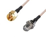 RF coaxial coax cable assembly SMA male to F female 6