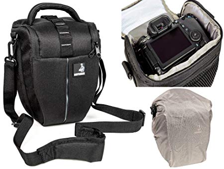 Holster bag Bodyguard Colt L Camera bag with rain cover for all SLR cameras with lenses up to 22 cm such as Canon EOS 70D 77D 80D 200D 1300D 750D 760D 77D 800D Nikon D3400 D5100 D5300 D5500 D5