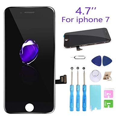 Replacement Screen for iPhone 7 (4.7 inch) LCD Display   3D Touch Screen Digitizer with Repair Kits Screen Protector Black