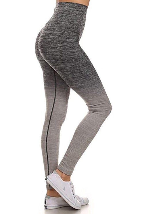 Viosi Womens Fitness Power Flex Ombre Yoga Pants Leggings