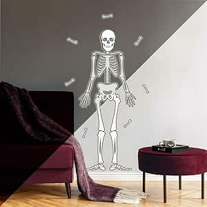 RoomMates RMK4689GM Halloween Skeleton Glow In The Dark Giant Peel and Stick Wall Decals