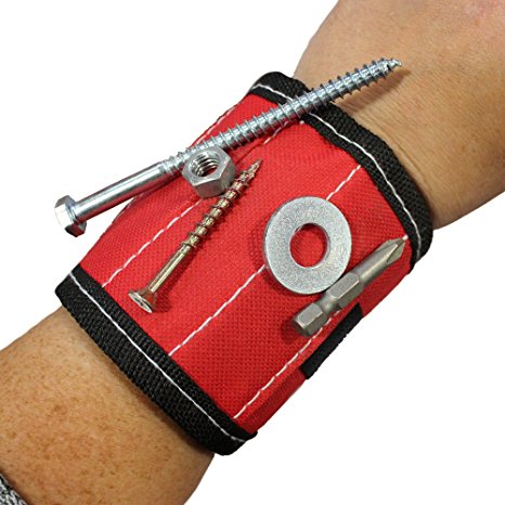 ABN Magnetic Wristband with Strong Magnets, Holds Screws, Nails, Fasteners, and Small Tools