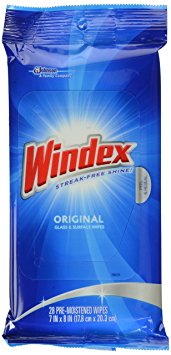 Windex Flat Pack Wipes, 28-Count