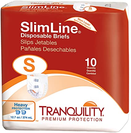 Tranquility Slimline Original Adult Disposable Brief - SM - 10 ct