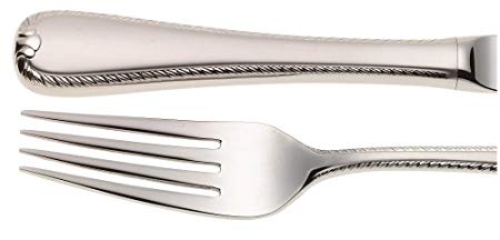 Gorham Ribbon Edge Frosted 5-Piece Stainless Steel Flatware Place Setting, Service for 1