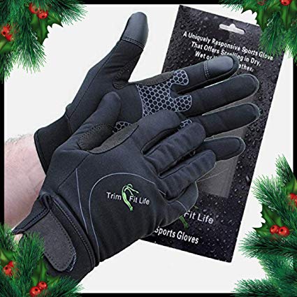 Trim Fit Life Ultimate Windproof Neoprene Sports Glove for All Outdoor Activities. Perfect for Both Men and Women. Touch Screen Function.