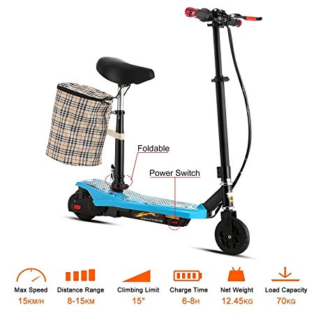 Pagacat Foldable Electric Kick Scooter with Seat Adjustable for Men and Women(US Stock)