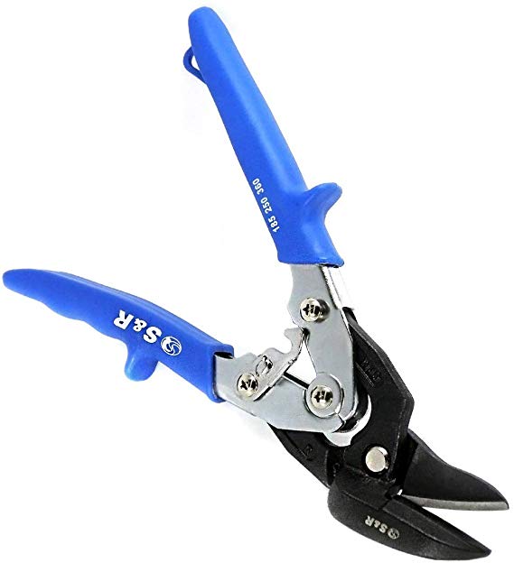 S&R Tin Snips 260 mm / 10.2", Ideal Series, Right Cut, Strong And Agile, For Cutting Metal Sheets, Metal Shears / Cutters
