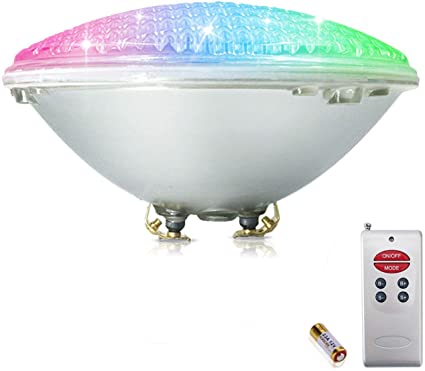 COOLWEST RGB 36W LED Swimming Pool Lighting PAR56 Replacement 250W Halogen Light Bulb 12V AC/DC Waterproof IP68, 11 Kinds of Mode with Remote Control