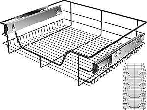 KESSER® Teleskopschublade 4x 60 cm ✓ Küchenschublade ✓ Küchenschrank ✓ Korbauszug ✓ Schrankauszug ✓ Vollauszug ✓ Schublade