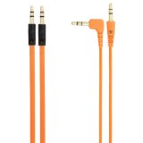 Chromo Inc 2x Pack 35mm Auxiliary Cable 1 Angled and 1 Flat Audio Music Aux - Orange