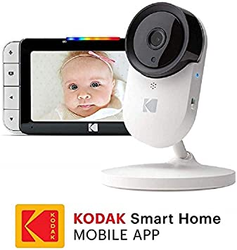 Kodak 5-Inch HD 720p Wi-Fi Smart Video Baby Monitor, White