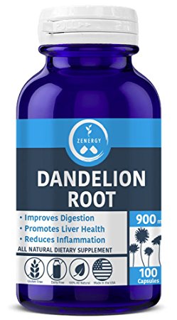 Zenergy Dandelion Root Capsules, 900mg - 100 Pills