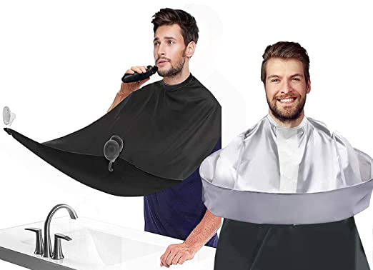 Hair Cutting Cape Umbrella and Beard Bib, Haircut Cape Hair Catcher for Adults/Kids, Waterproof Hair Cutting Accessories for Family Hairdresser With 2 Suction Cups (2 Pcs）