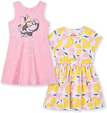 Disney Minnie Mouse Girls Dress 2 Piece Set for Toddlers and Big Kids