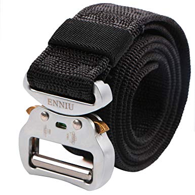 AIZESI Men Tactical Belt 1.57" Heavy Duty Belt,Quick-Release Military Style Shooters Nylon Belts with Metal Buckle