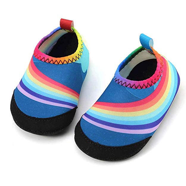 SCIEU Baby Beach Swim Water Shoes Boys Girl Toddler Barefoot Aqua Sock for Kids Pool Garden Seaside Sport