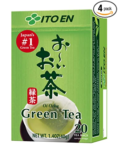 Ito En Oi Ocha Green Tea, 20-Count, 1.4 Ounce Boxes (Pack of 4)