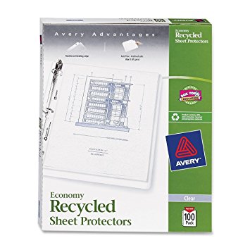 Avery Easy Load Top Loading Recycled Polypropylene Sheet Protectors, 100/box (75537)