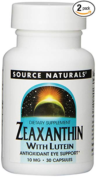 Source Naturals Zeaxanthin With Lutein 10 mg - 30 Capsules, pack of 2