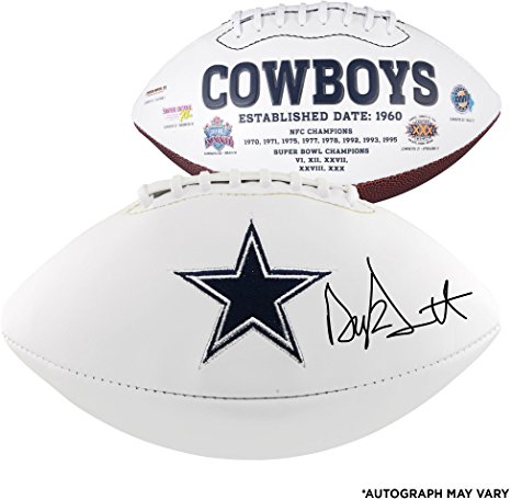 Dak Prescott Dallas Cowboys Autographed White Panel Football - Fanatics Authentic Certified - Autographed Footballs