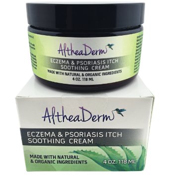 Eczema & Psoriasis Itch Soothing Cream - 38 Natural & Certified Organic Ingredients~For Eczema, Psoriasis, Dermatitis, Rosacea, Rashes & Minor Burns~Treatment for Dry, Flaky, Itchy & Irritated Skin