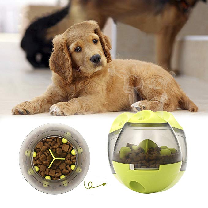 Ewolee Pet Food Ball, IQ Treat Ball Interactive Food Dispensing Dog Toy for Puppy and Small Medium Large Dogs, Funny Dog Puzzle and Dog Toys for Boredom and Thinking