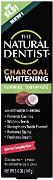 The Natural Dentist Charcoal Whitening Fluoride Toothpaste, 5 Ounce Tube