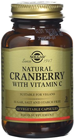 Solgar Natural Cranberry with Vitamin C Vegetable Capsules, 60 Count